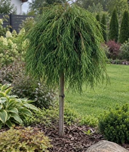Thuja (Tuja) szczepiona Kagers Beauty na pniu w donicy