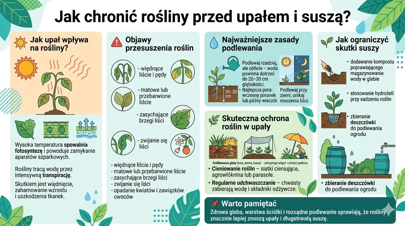 Jak chronić rośliny przed upałem i suszą?