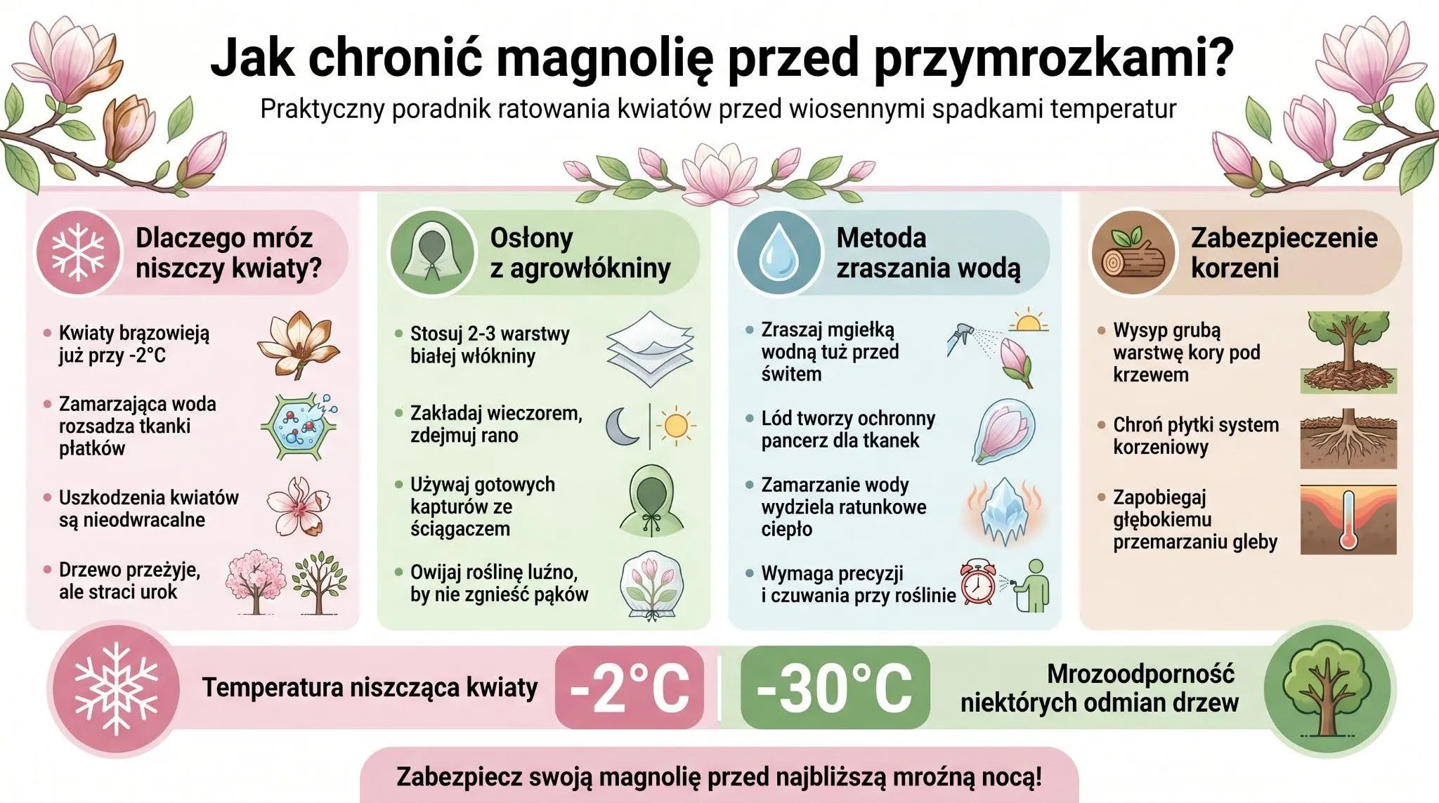 Jak chronić magnolię przed przymrozkami?