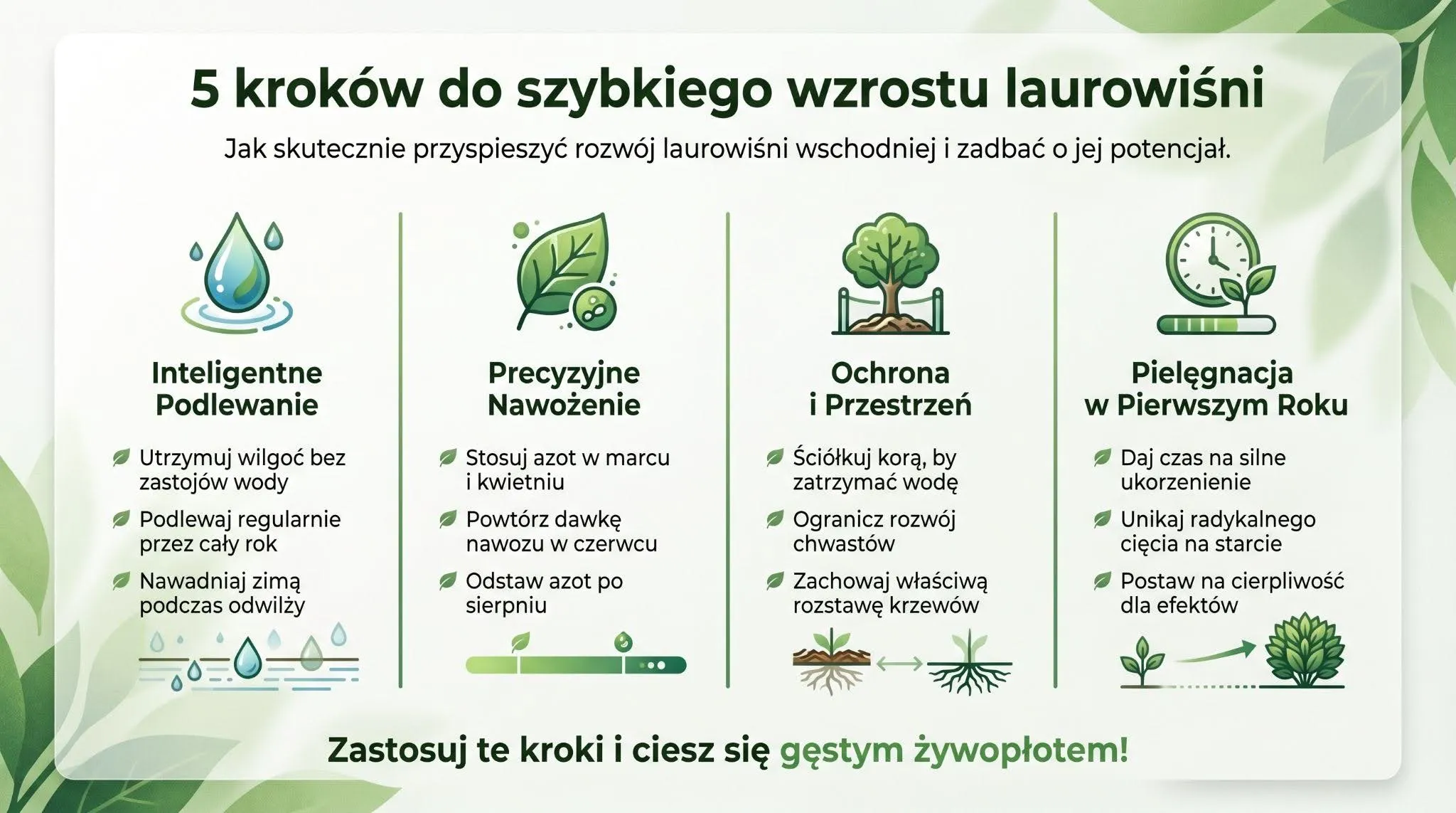 5 kroków do szybkiego wzrostu laurowiśni