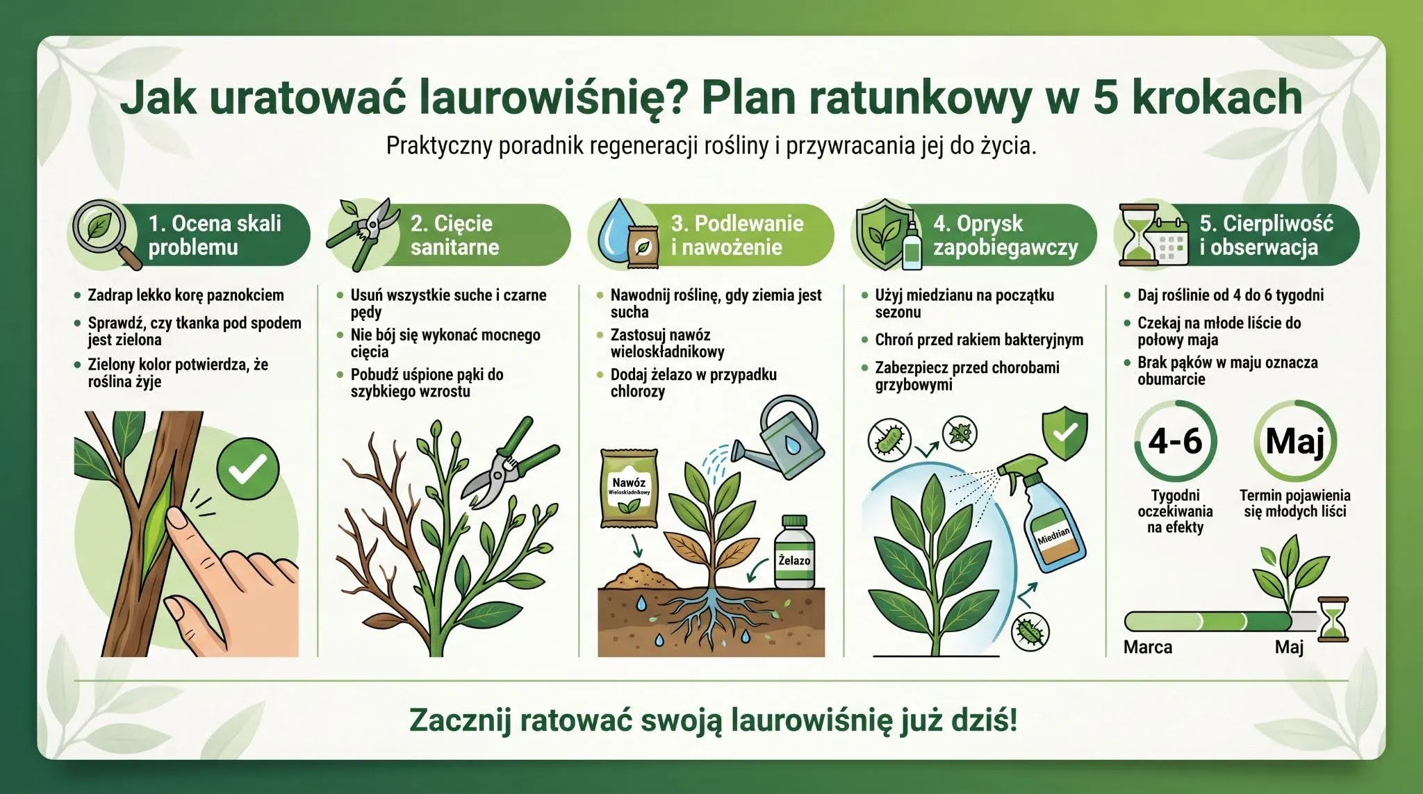 Jak uratować laurowiśnię? Plan ratunkowy w 5 krokach