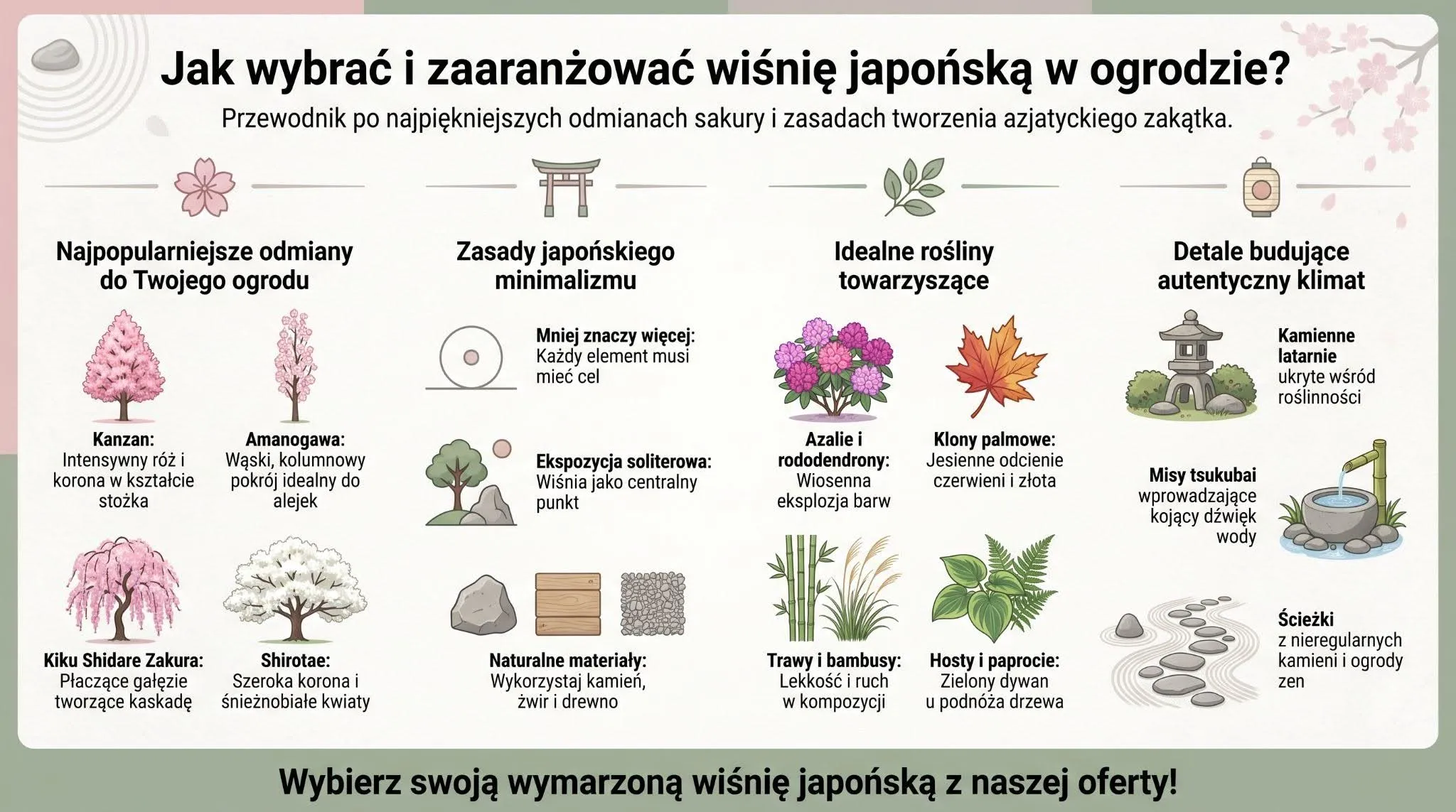 Jak wybrać i zaaranżować wiśnię japońską w ogrodzie?