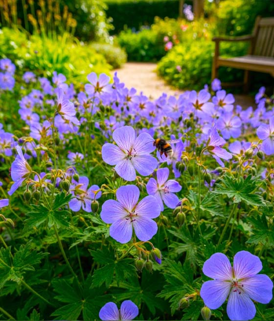 Bodziszek Rozanne Gerwat w donicy