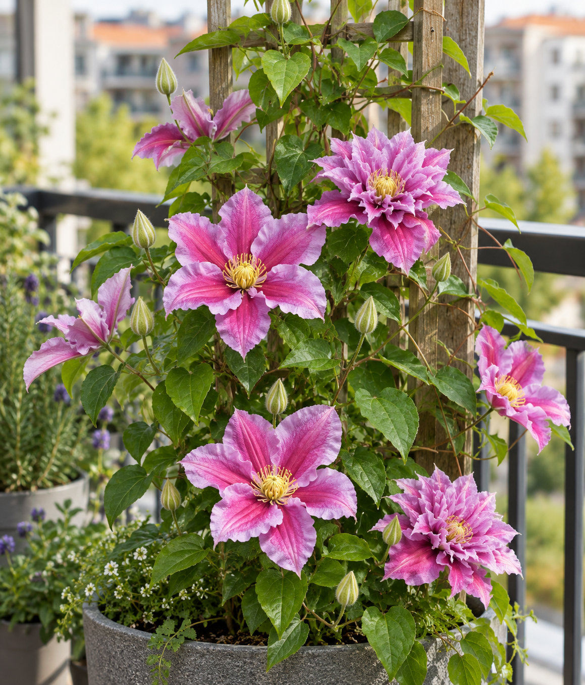 Clematis (Powojnik) Piilu w donicy
